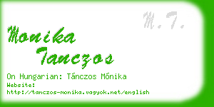 monika tanczos business card